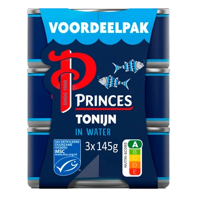 Princes Tonijnstukken in water MSC 3 p Blik 435 g