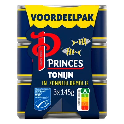 Princes Tonijnstukken zonneblo MSC 3p Set 435 g