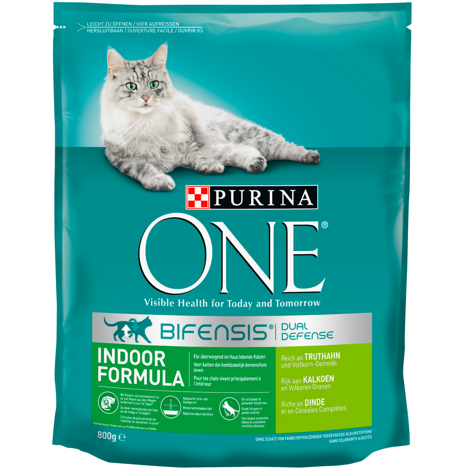 Purina One Kattenvoer indoor formula kalkoen & volkoren granen