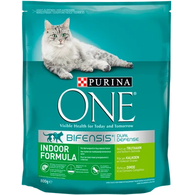 Purina One Kattenvoer indoor formula kalkoen & volkoren granen