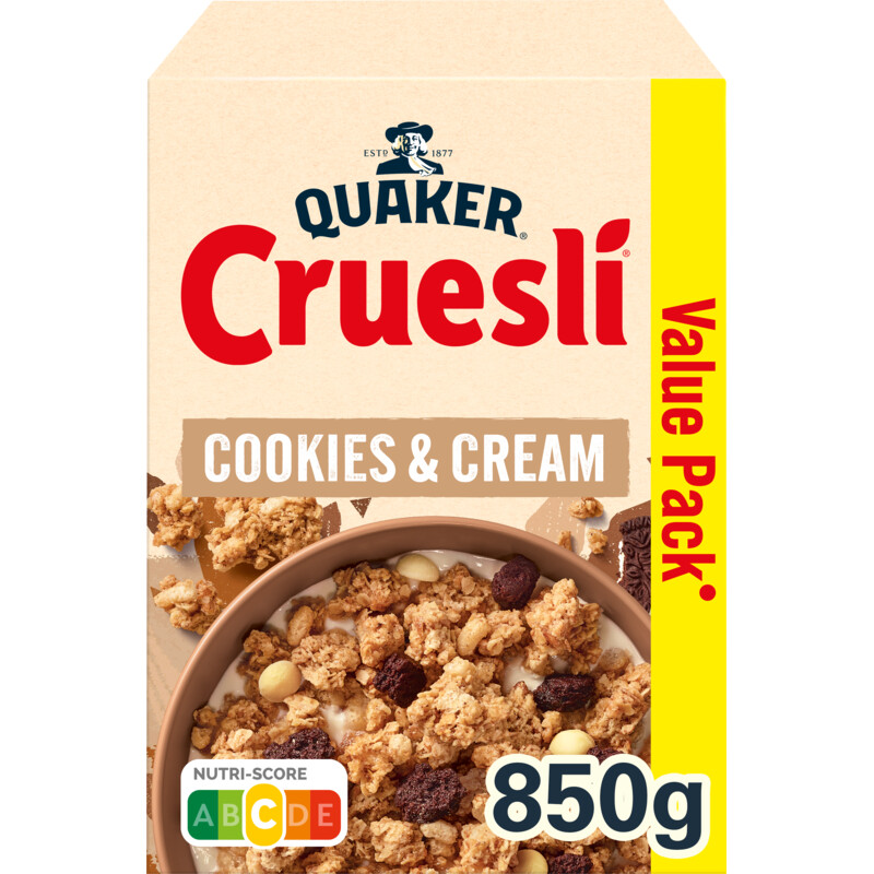 Quaker Cruesli cookies & cream value pack
