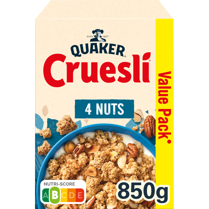 Quaker Cruesli 4 nuts value pack
