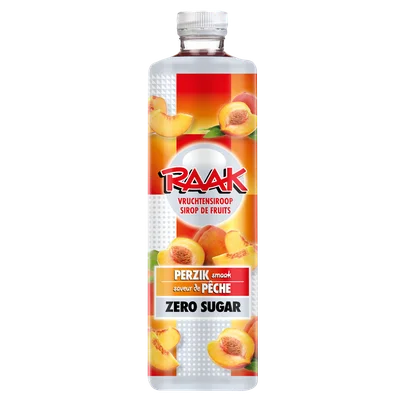 Raak Limonadesiroop perzik zero