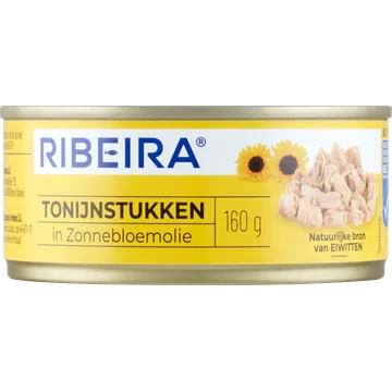 Ribeira Tonijnstukken in Zonnebloemolie 160 g