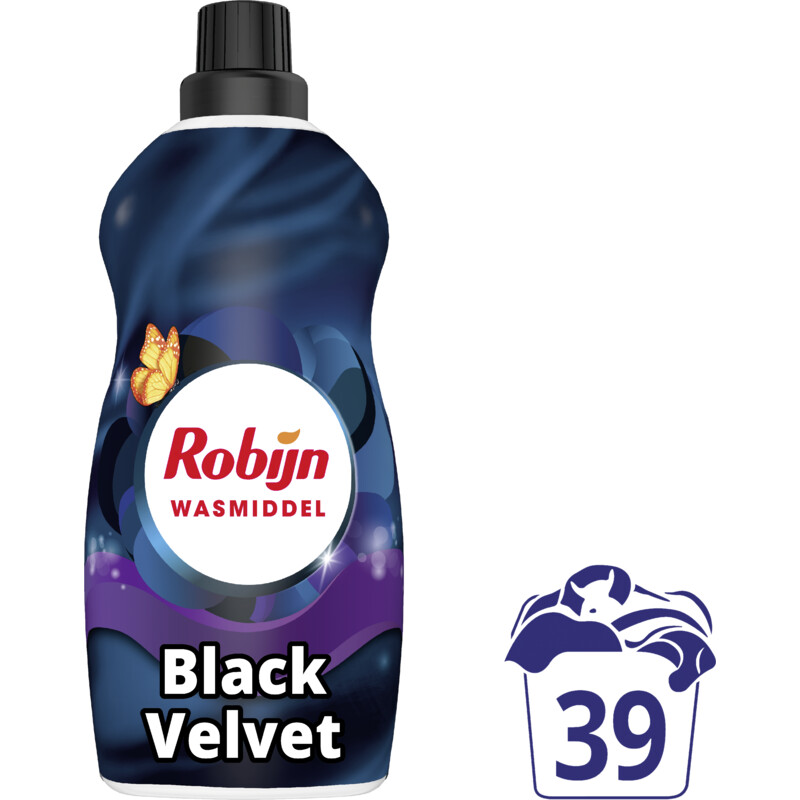 Robijn Black velvet wasmiddel voordeelfles