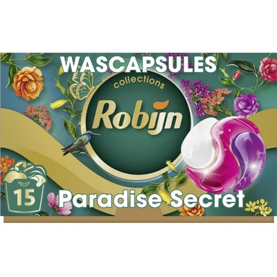 Robijn Capsules paradise secret Beker 15 st