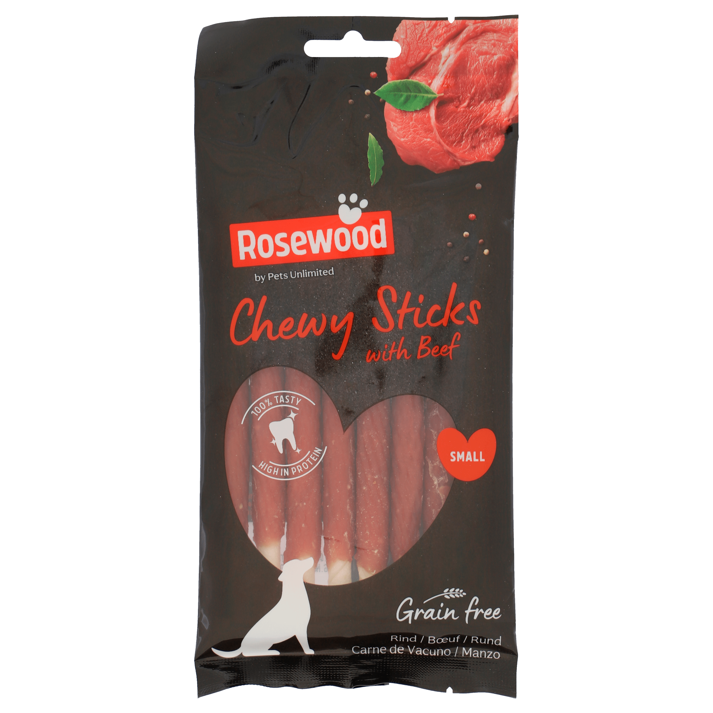 Rosewood Chewy Sticks Rund Small Zak 8 st