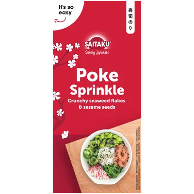 Saitaku Poke Sprinkle Crunchy Seaweed Flakes & Sesame Seeds 10g