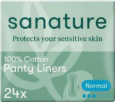 Sanature 100% cotton inlegkruisjes normaal Zak 24 st