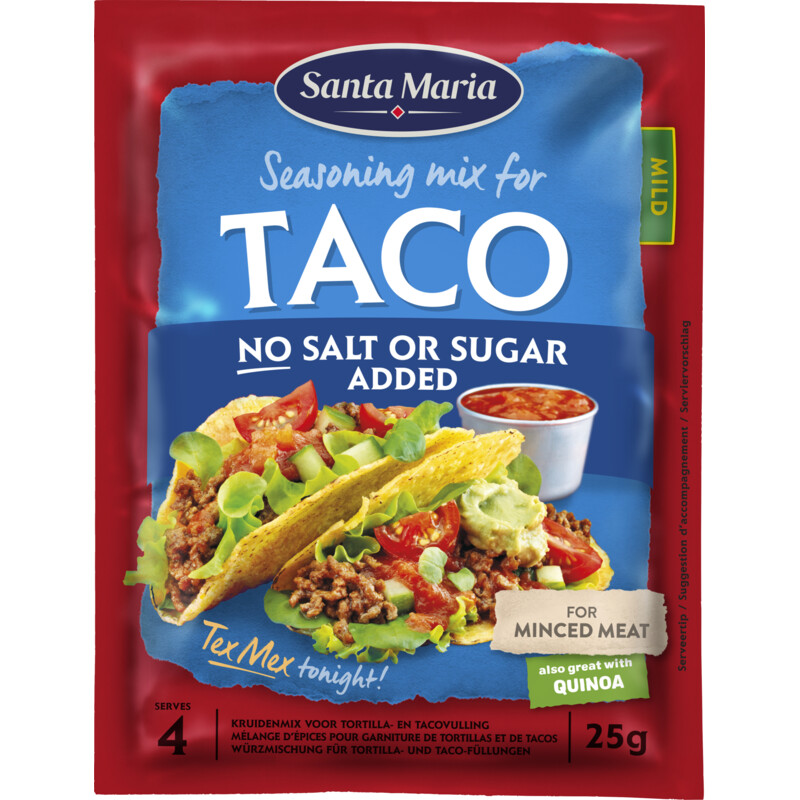 Santa Maria Kruidenmix taco no salt or sugar