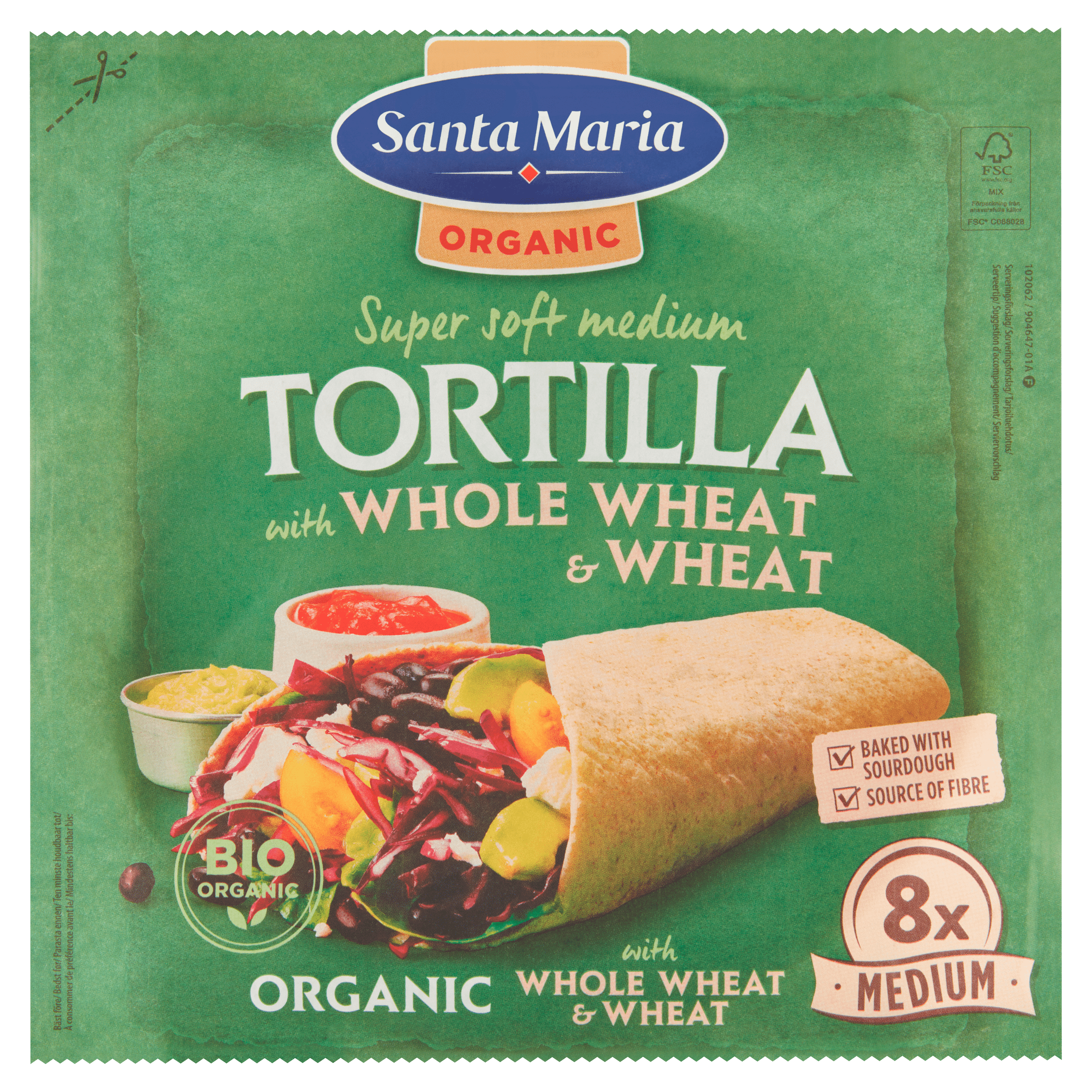 Santa maria Soft Tortilla Organic Medium Zak 320 g