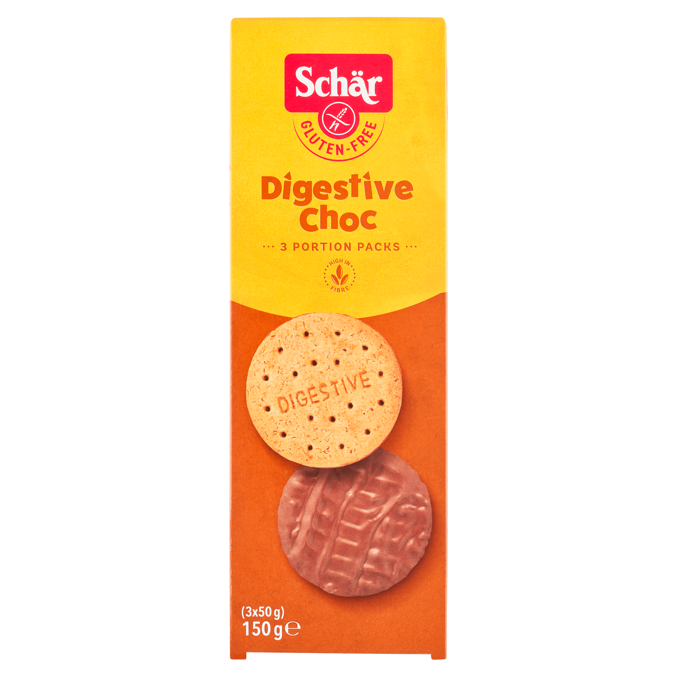 Schär Glutenvrije Digestive chocolate Doos 150 g