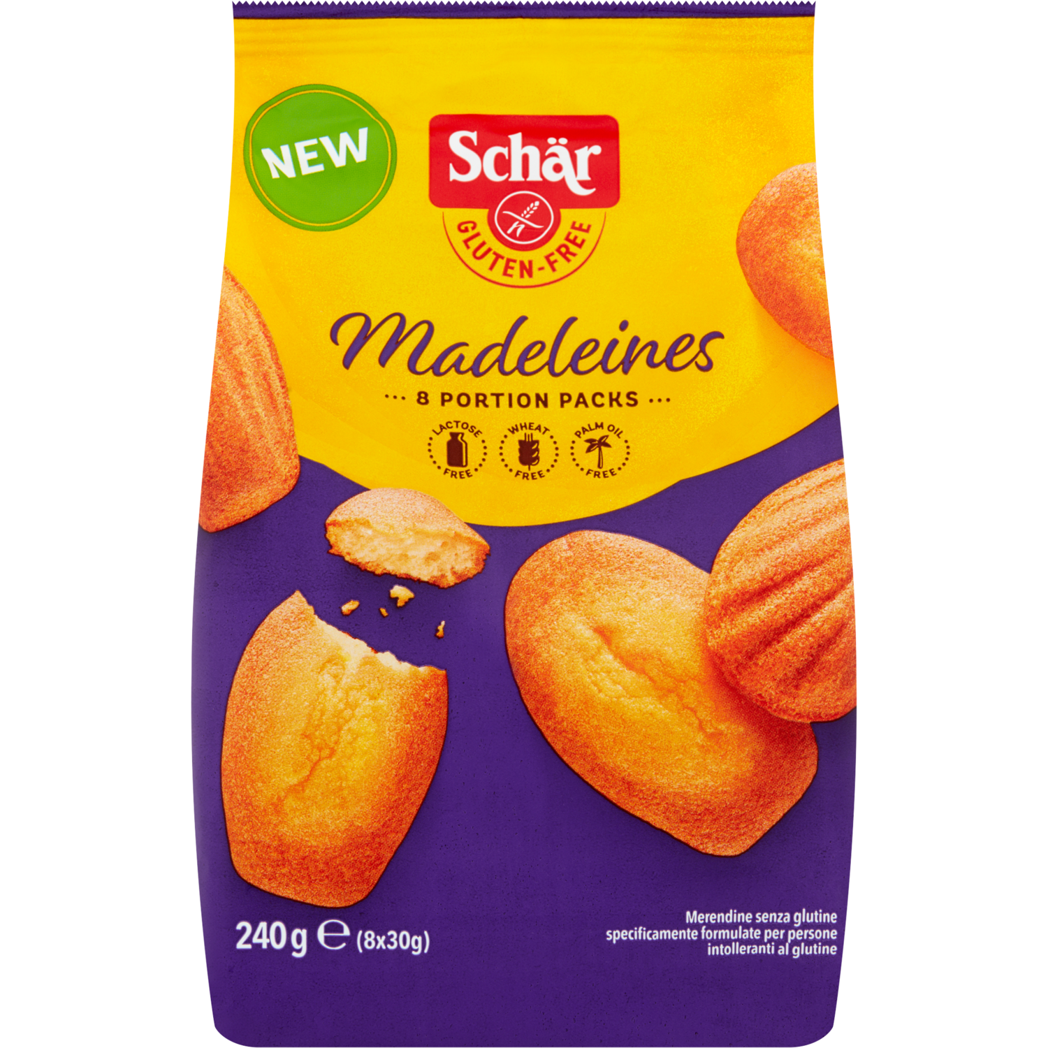 Schär Madeleines cake