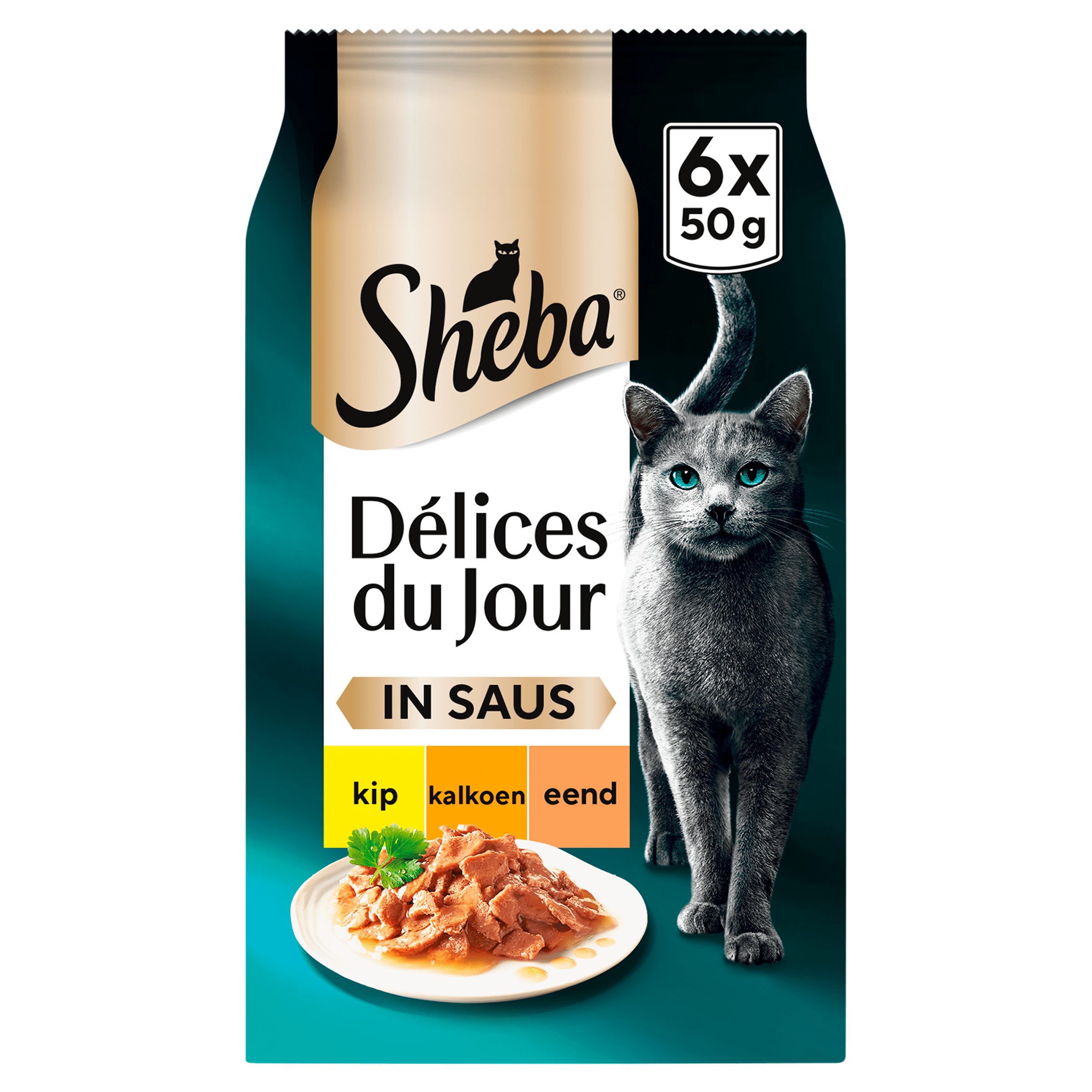 Sheba Délices du jour gevogelte Doos 6 st