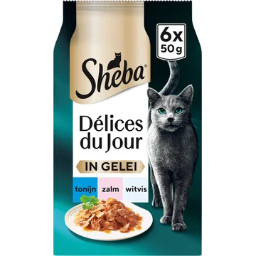 Sheba Kattenvoer Délices du Jour - Vis Selectie in saus Natvoer - 6 x 50 g