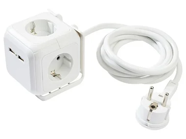 SILVERCREST® Tafelcontactdoos-dobbelsteen met USB-poorten