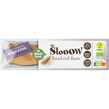 SlooOW Bio Organic Crispy Steenoven Baguette 250 g