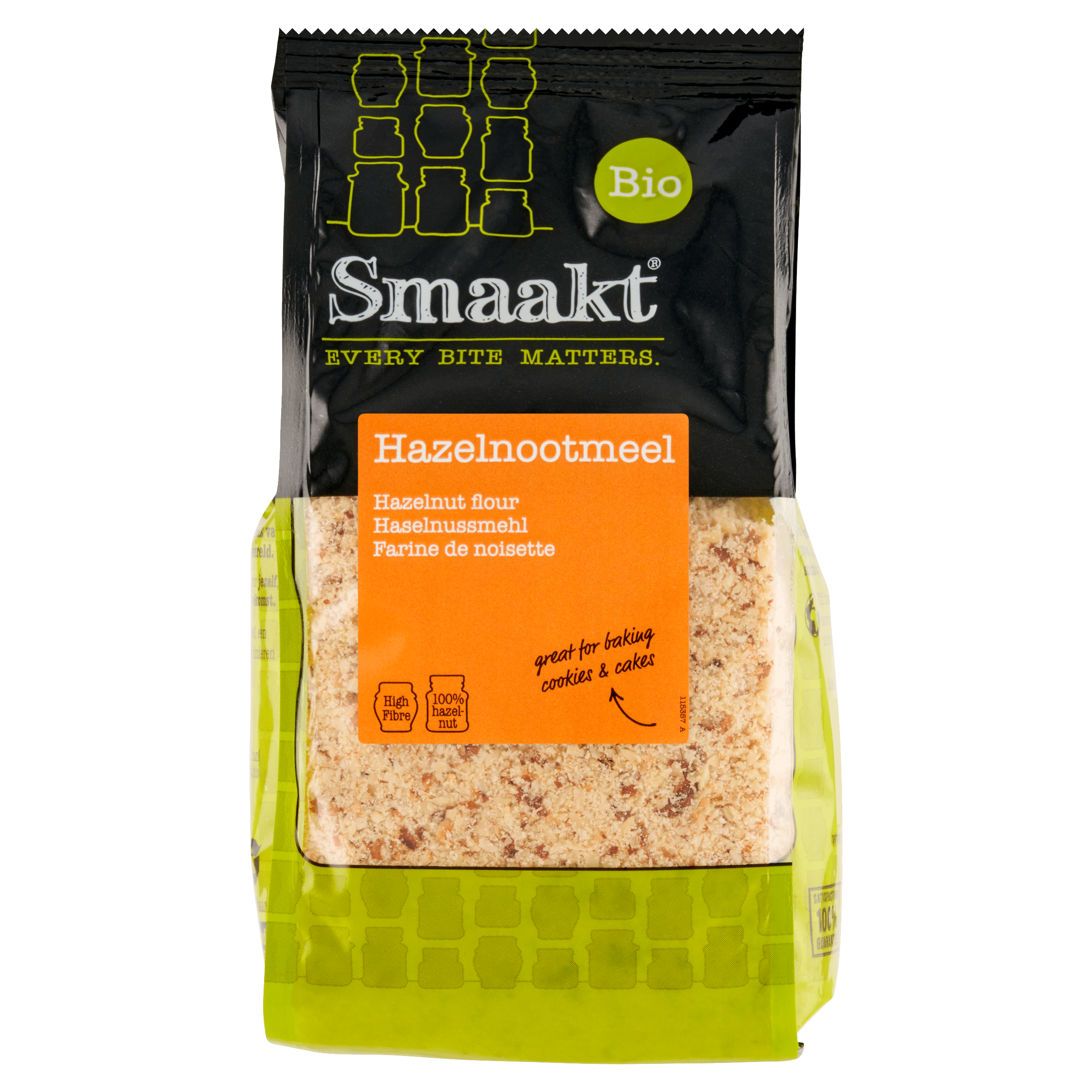 Smaakt Hazelnootmeel ger. bio Stazak 200 g