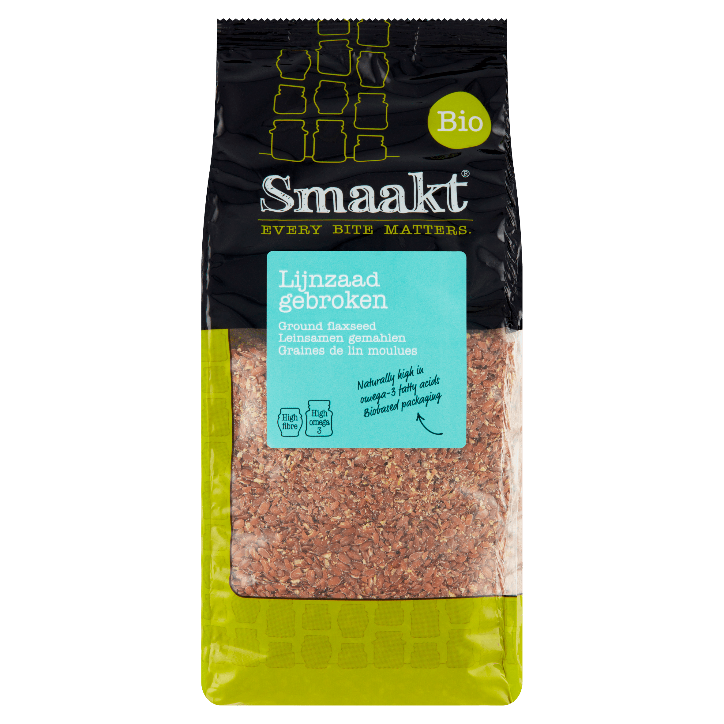 Smaakt Lijnzaad gebroken - bio Zak 500 g