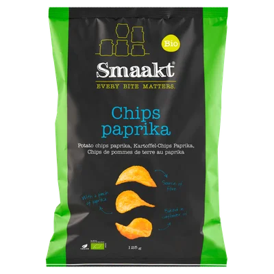 Smaakt Aardappelchips paprika bio Zak 125 g