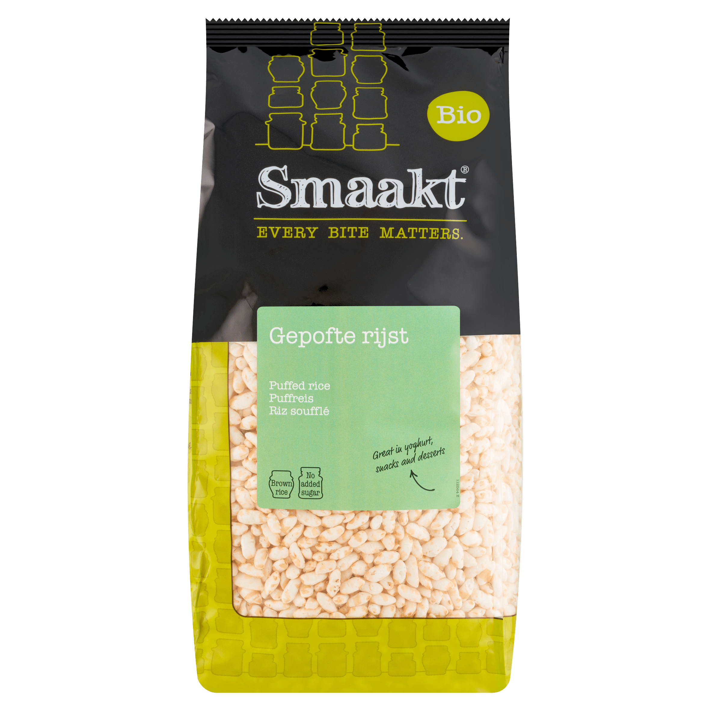 Smaakt Gepofte rijst bio Stazak 200 g