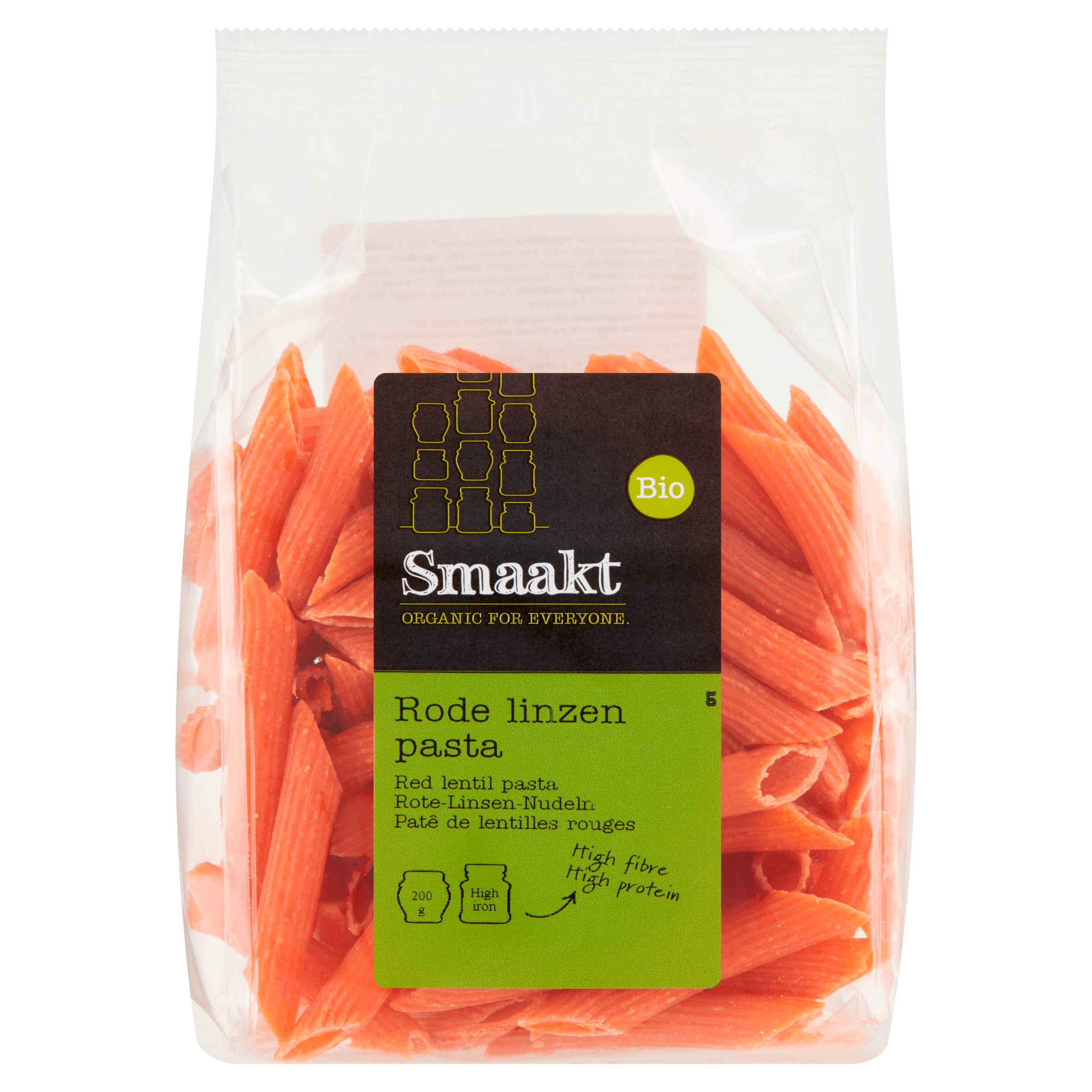 Smaakt Rode linzenpasta bio Stazak 200 g