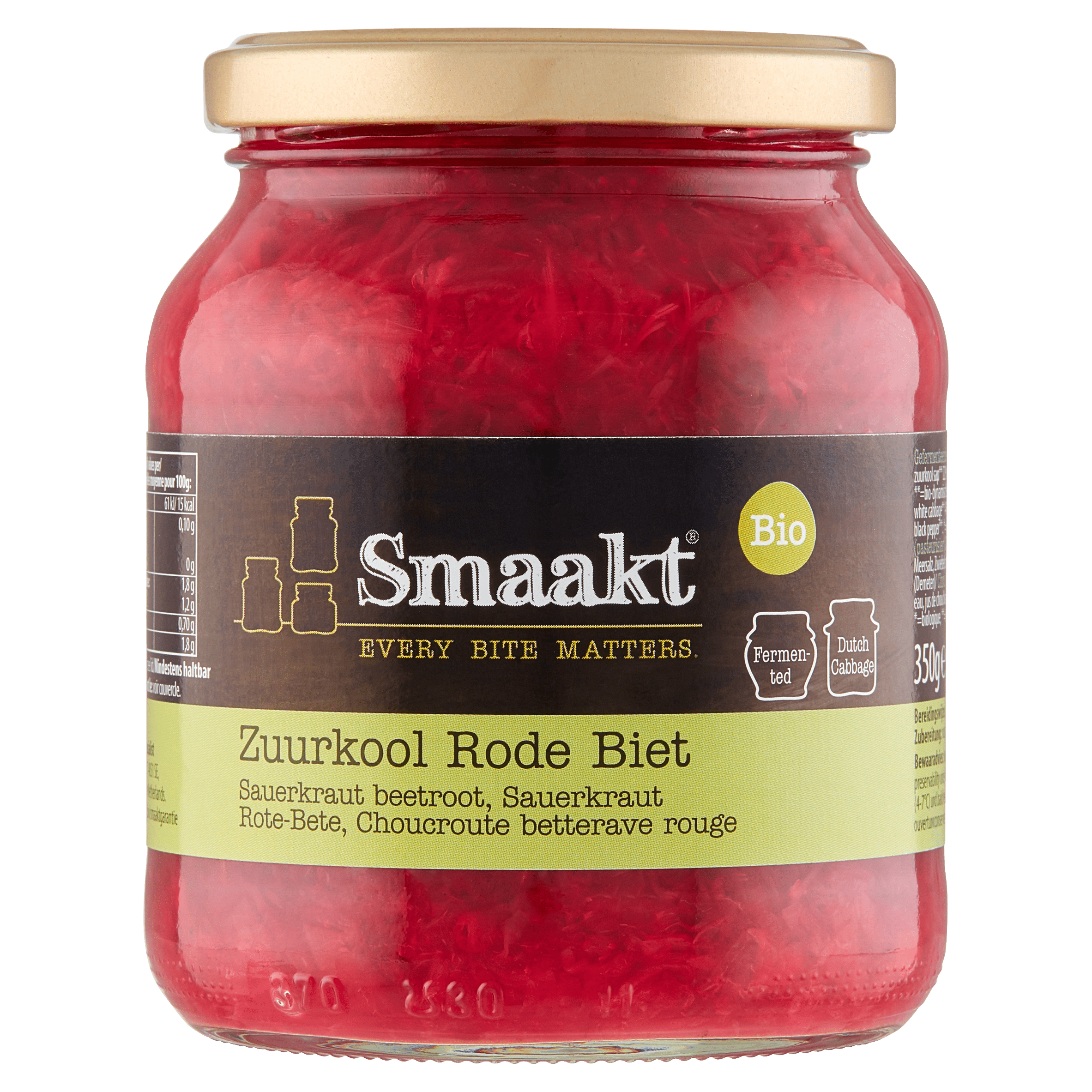 Smaakt Zuurkool &amp; rode biet bio Pot 350 g