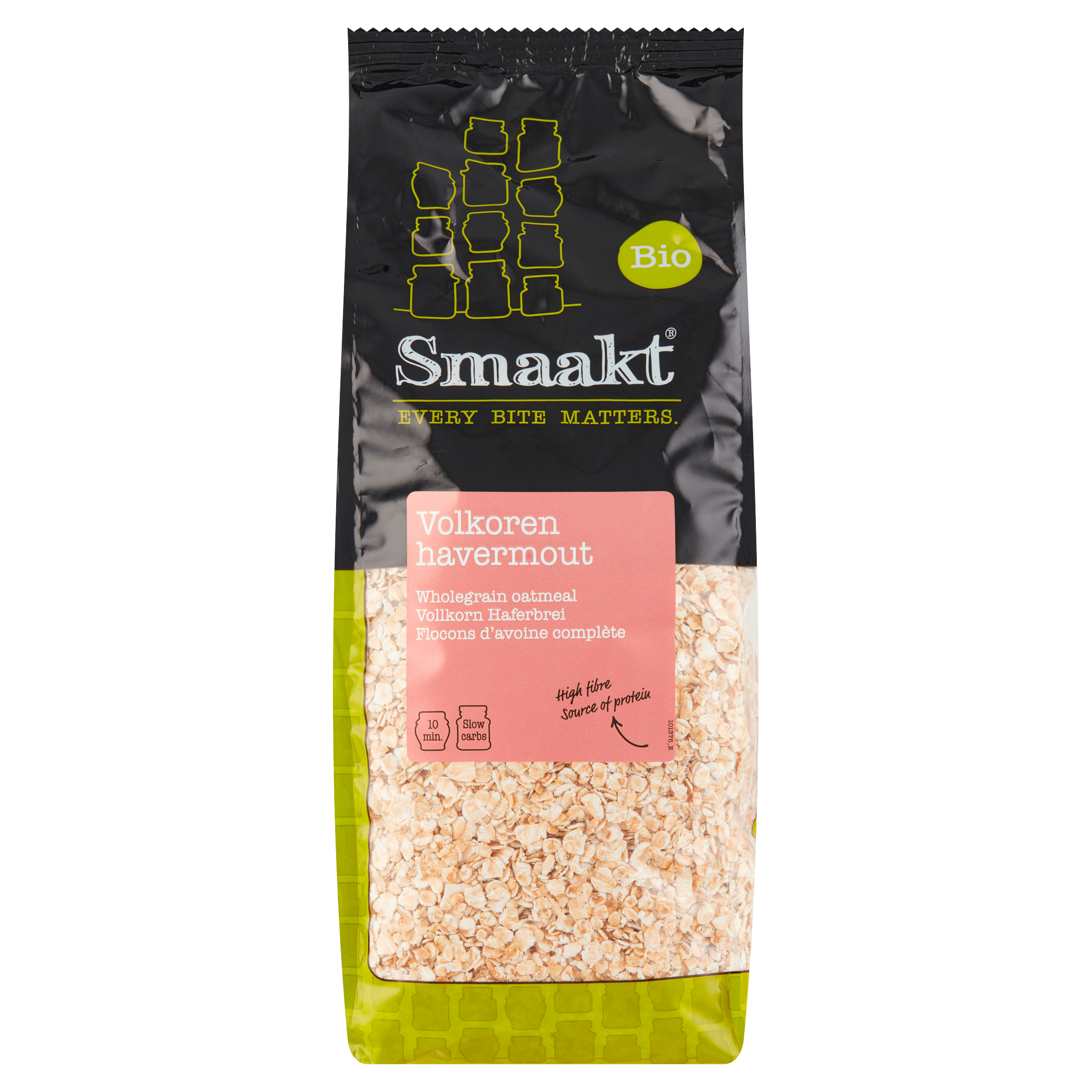 Smaakt Volkoren havermout biologisch Zak 500 g