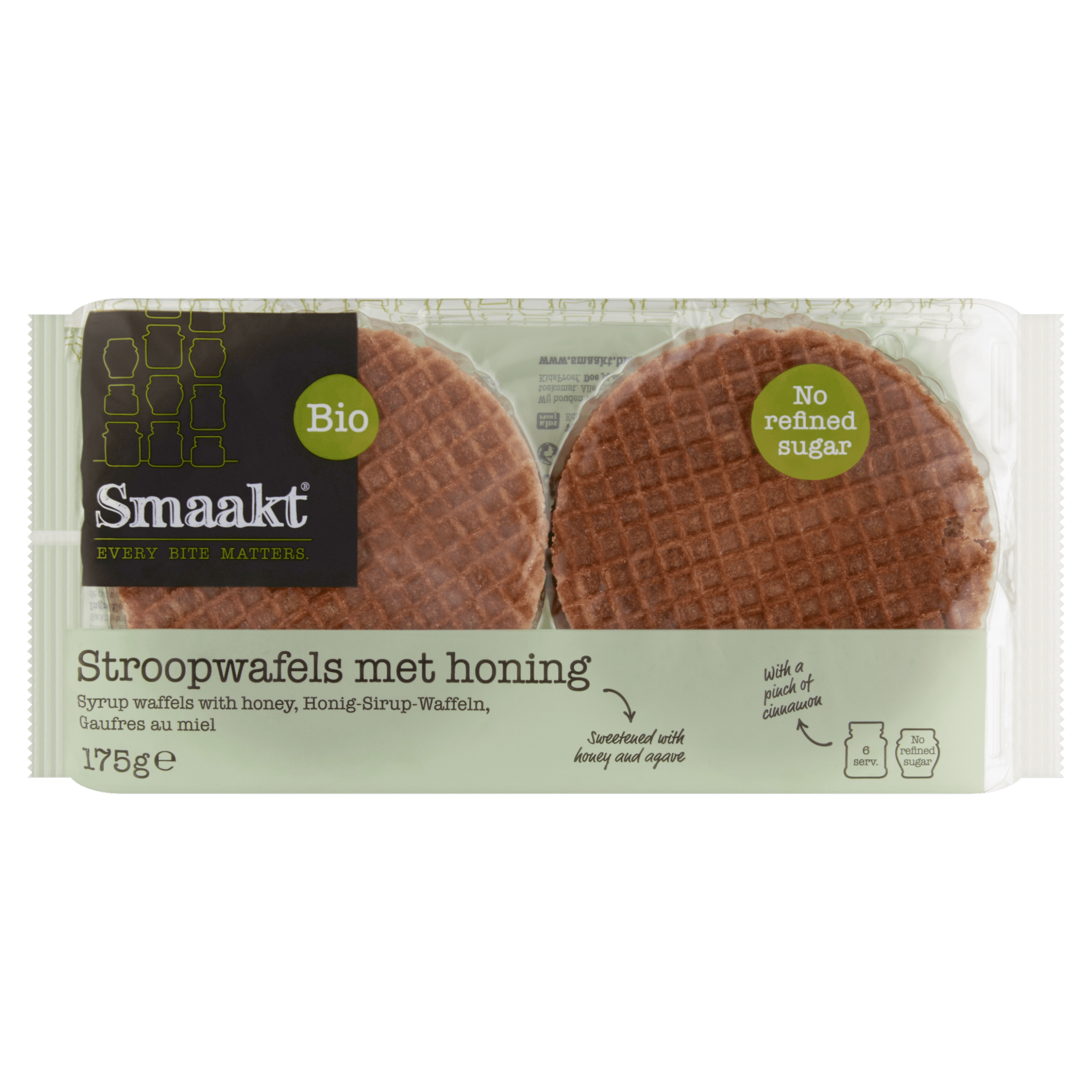 Smaakt Honingwafels bio Zak 175 g