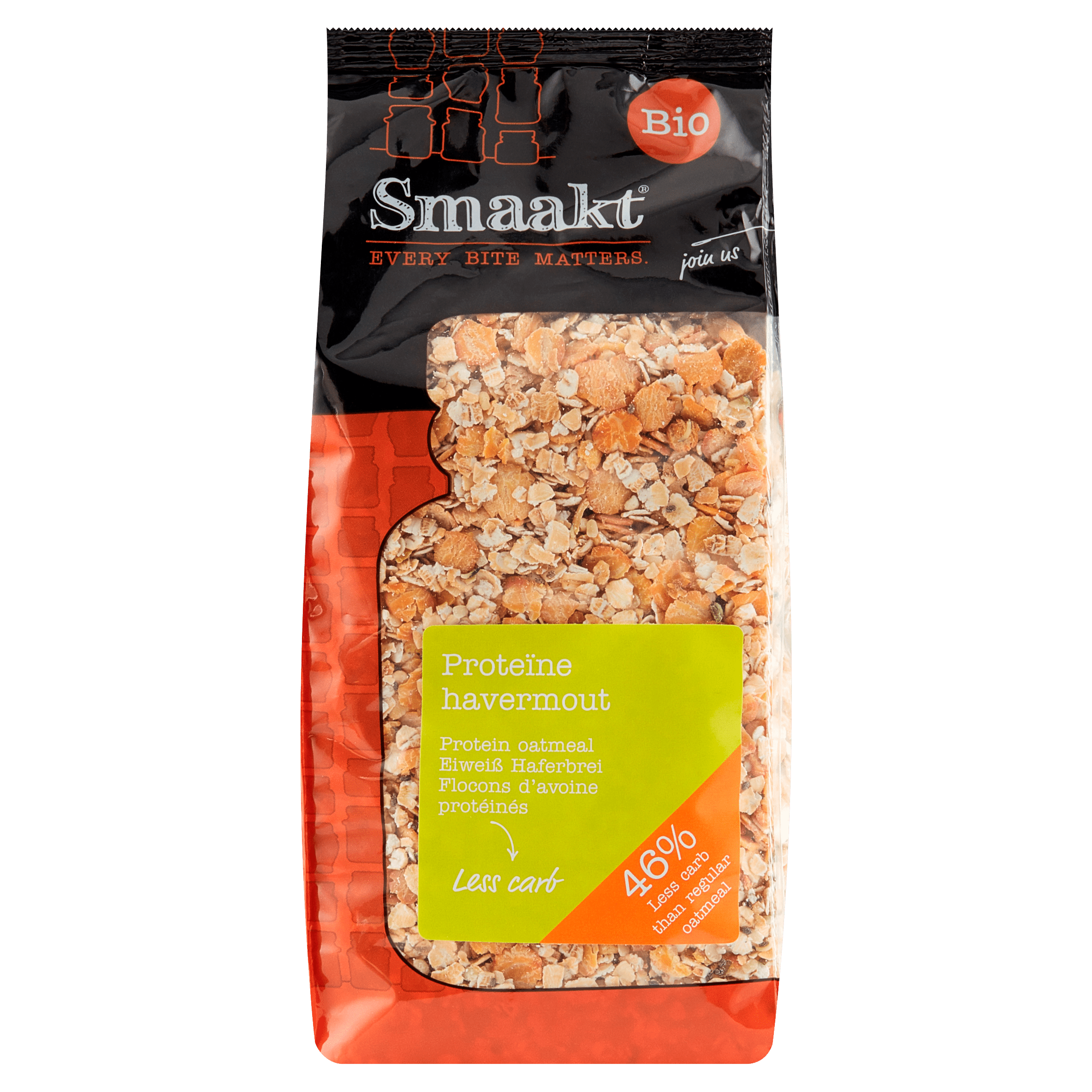 Smaakt Less carb havermout bio Zak 500 g