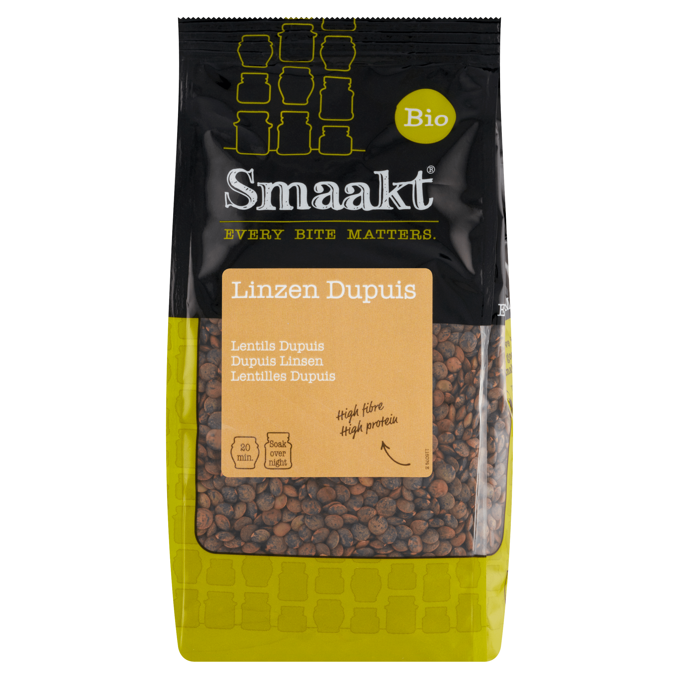 Smaakt Linzen du Puy biologisch Zak 400 g