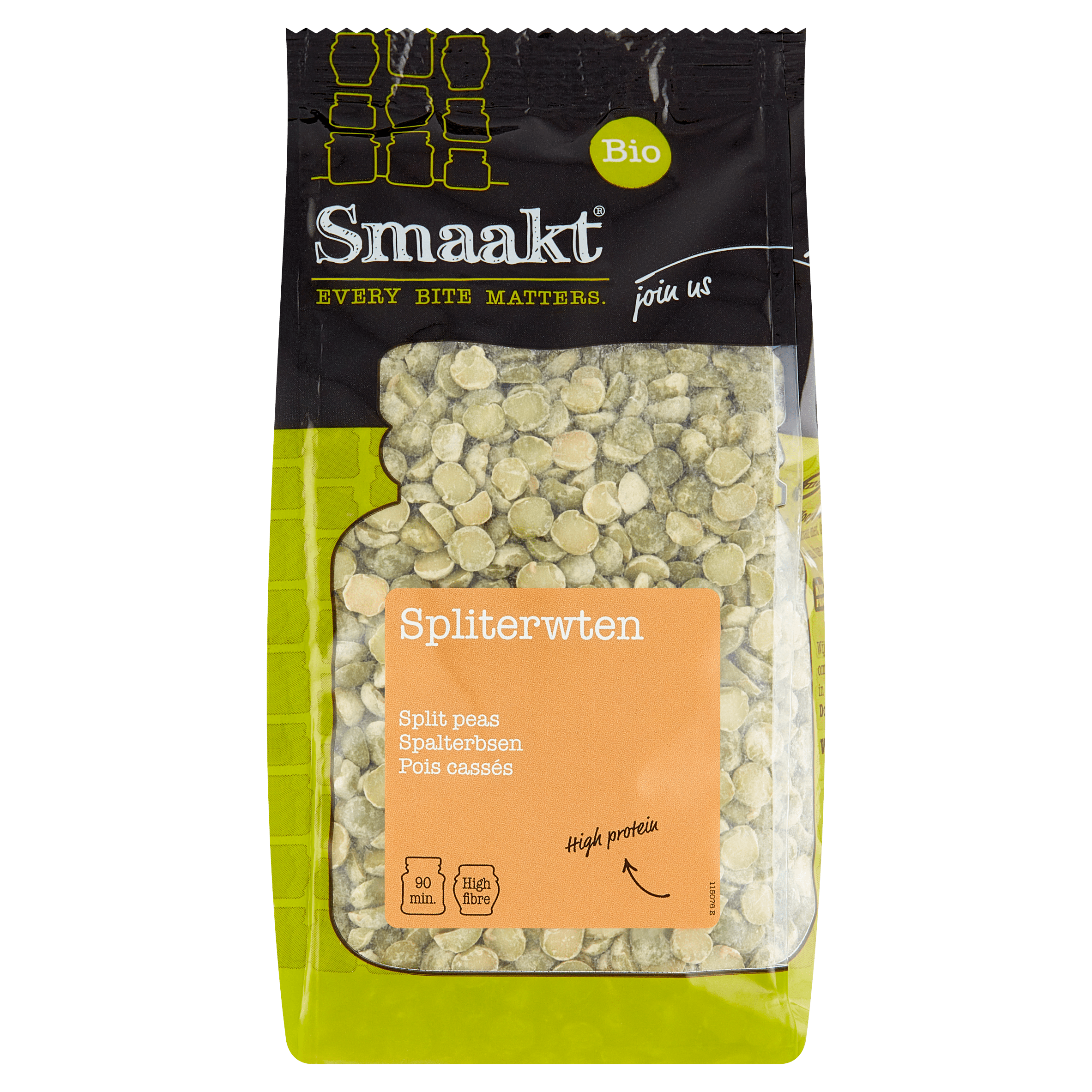 Smaakt Spliterwten biologisch Stazak 400 g