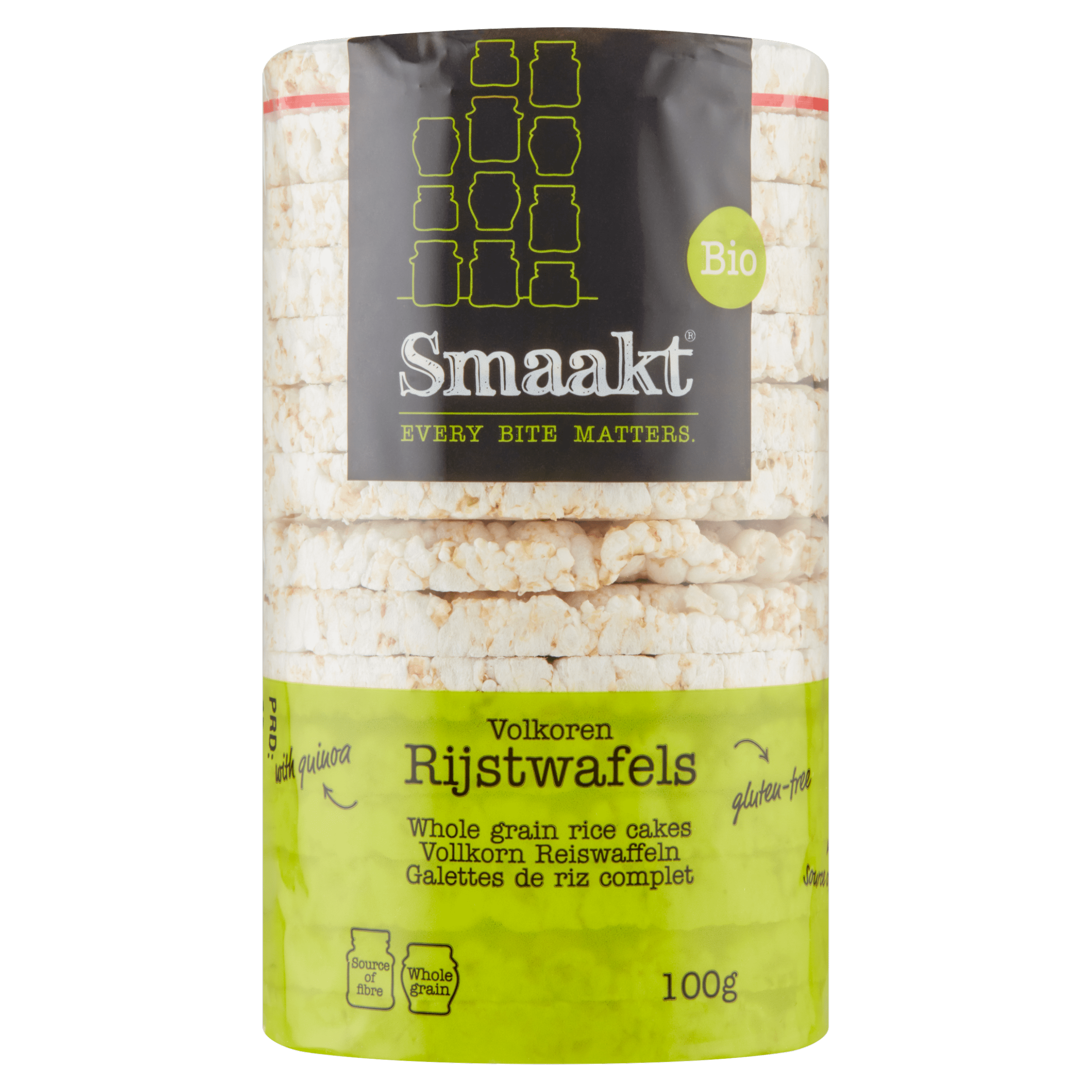 Smaakt Rijstwafels gezouten biologisch Zak 100 g