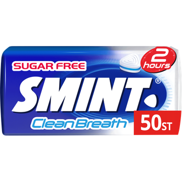 Smint Clean Breath Peppermint Suikervrij Blikje 50 stuks