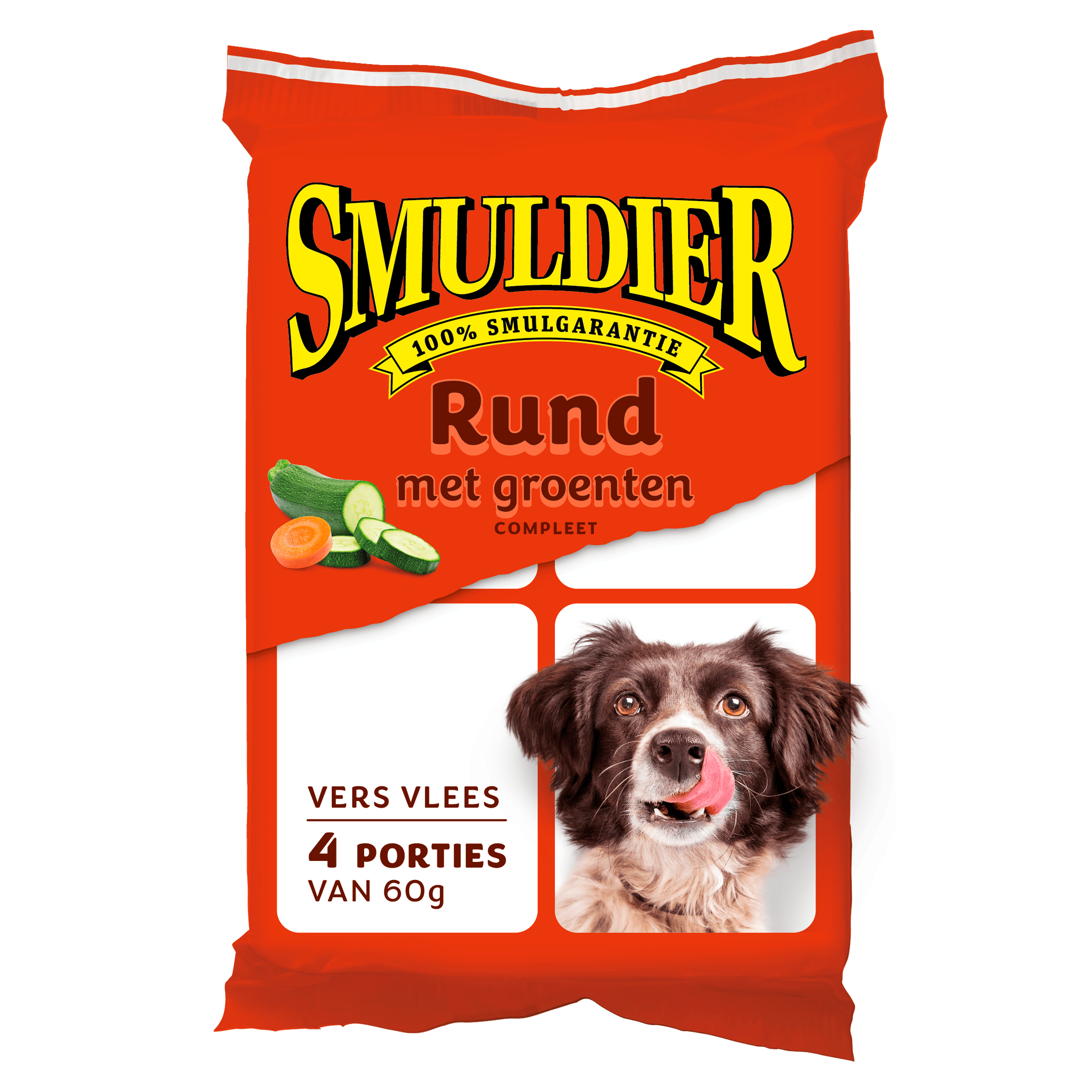 Smuldier rund met groenten 4x60 gram Zak 240 g