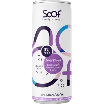 Sparkling Natural Drink with Blackcurrant, Lavender, Apple and Water 250ML