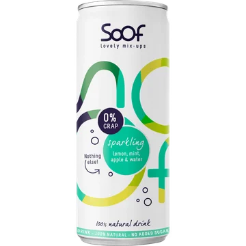 Sparkling Natural Drink with Lemon, Mint, Apple and Water 250ML