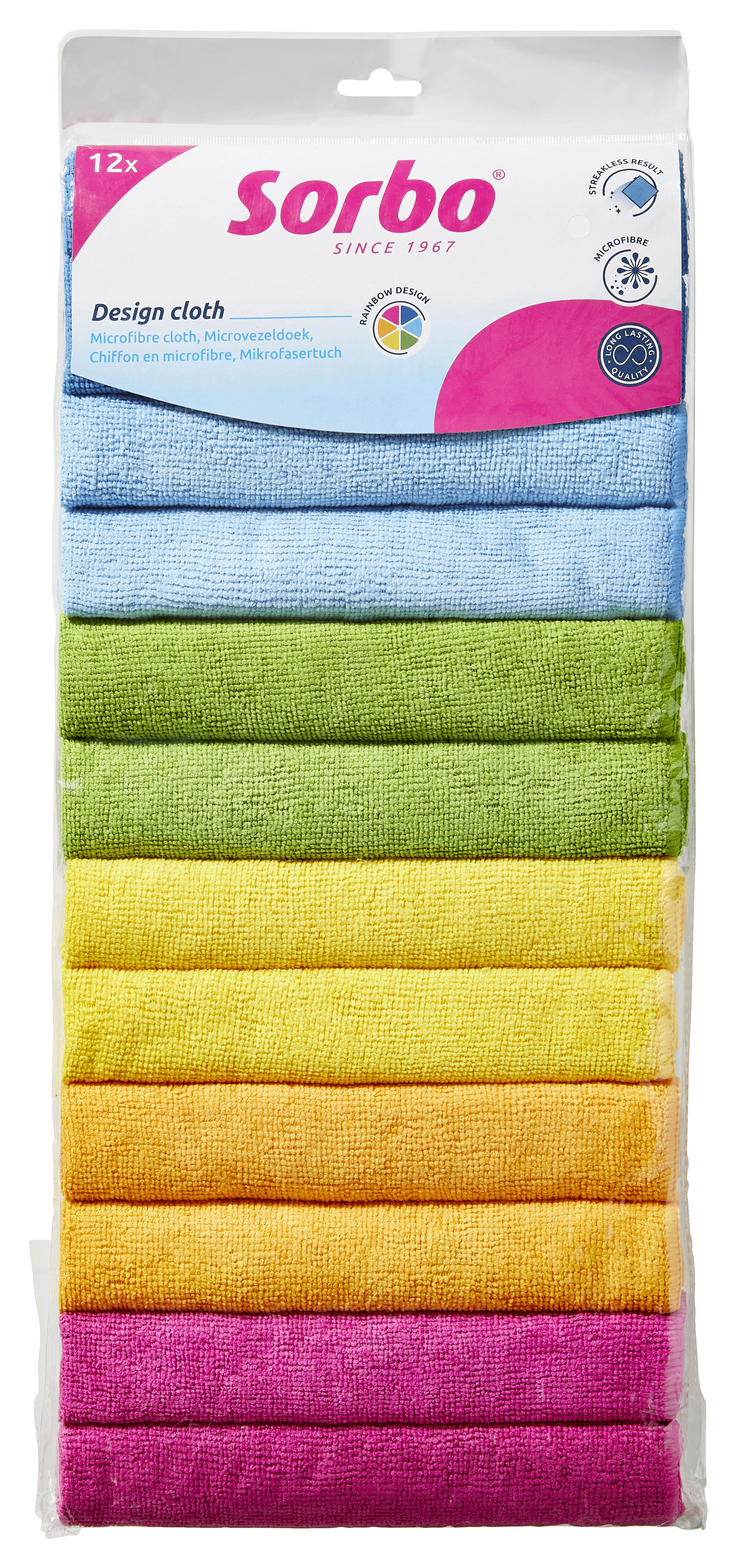 Sorbo Microvezeldoekjes Rainbow 40x40cm