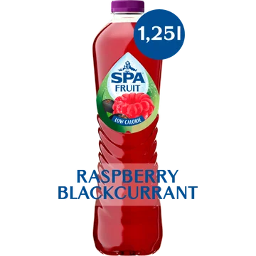 SPA FRUIT Niet-Bruisende Fruitige Frisdrank Raspberry Blackcurrant 1,25 L