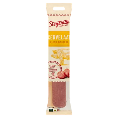 Stegeman Mosterd Dyon cervelaat Zak 200 g