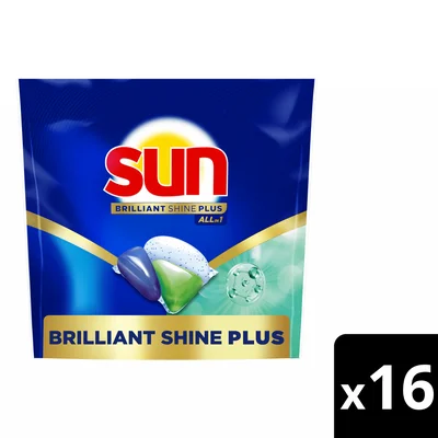 Sun Briljant shine plus vaatwascapsules Stazak 16 st