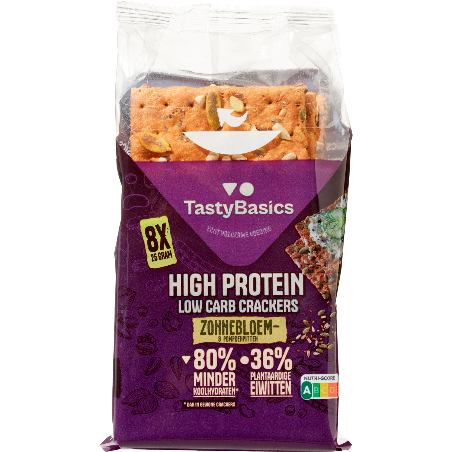 TastyBasics Cracker zonnebloem-pompoen 8 stuks