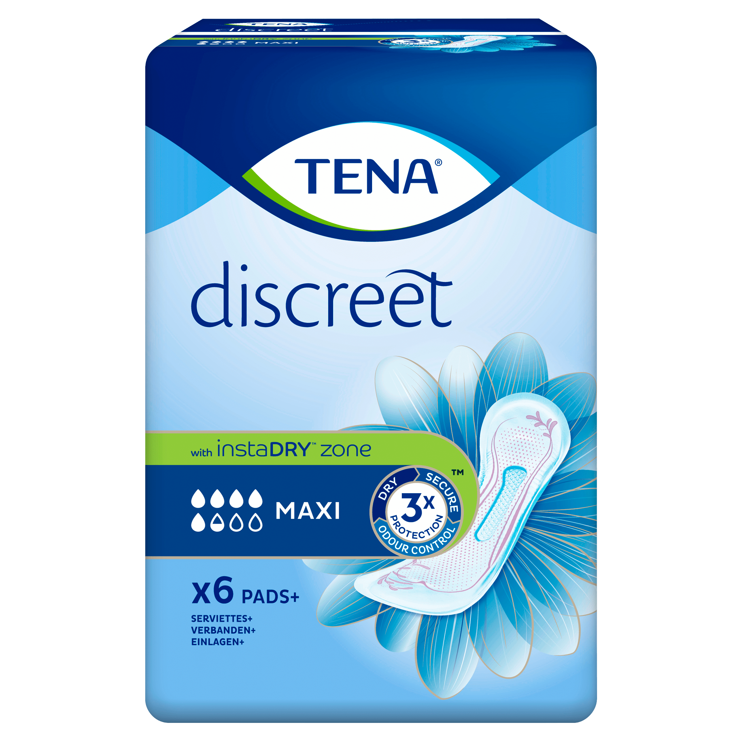 Tena Discreet Maxi Incontinentie verband Zak 6 st