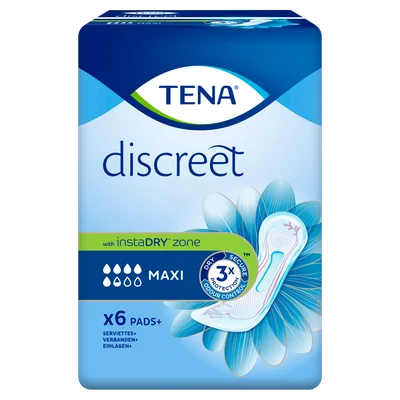 Tena Discreet Maxi Incontinentie verband Zak 6 st