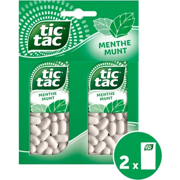 Tic Tac Pepermuntpastilles 2 x 49 g