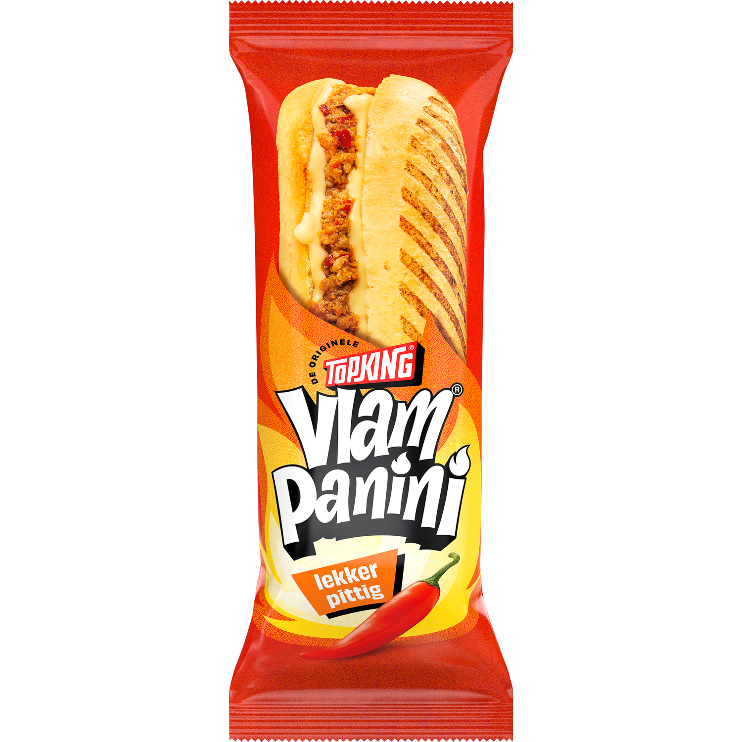 Topking Vlam panini heet gekruid vlees-kaas