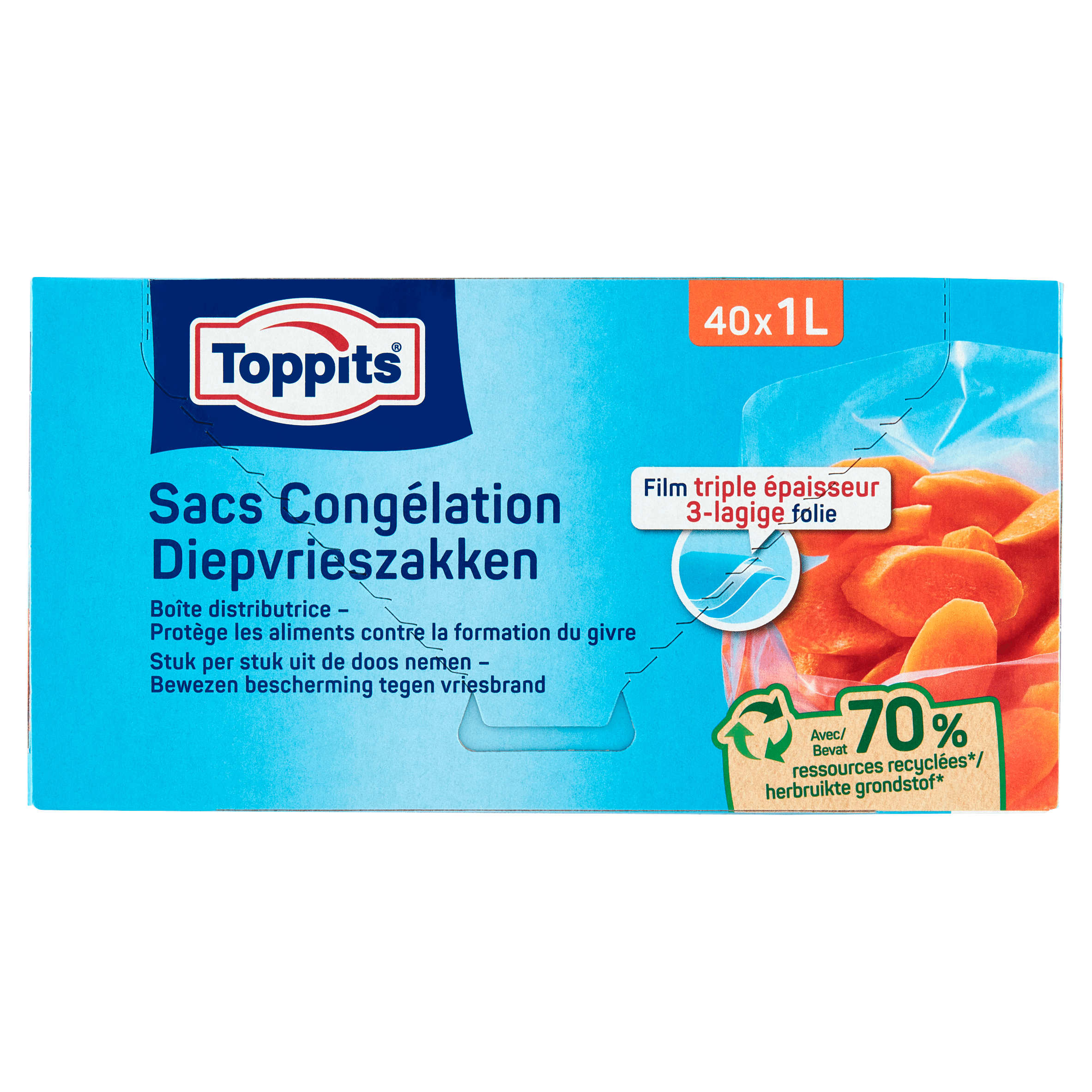 Toppits Diepvrieszakken 1L Doos 40 st