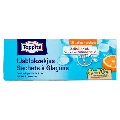 Toppits Ijsblokzakjes 10x19 blokjes Doos 10 st
