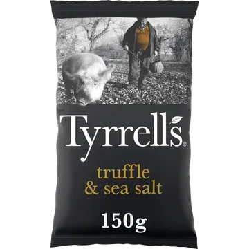 Tyrrell's Slow-Cooked Crisps Truffle & Sea Salt Seasoning 150 g