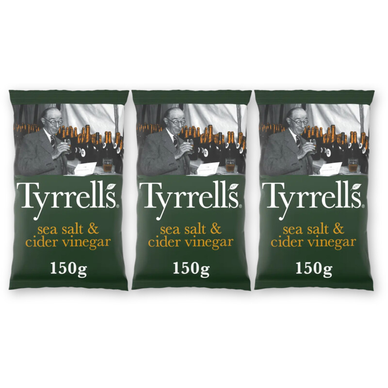 Tyrrells Sea salt & cider vinegar 3-pack